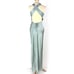 Reformation Aquamarine Anaiis Silk Dress Open Back Slip On Sleeveless Maxi Sz 6