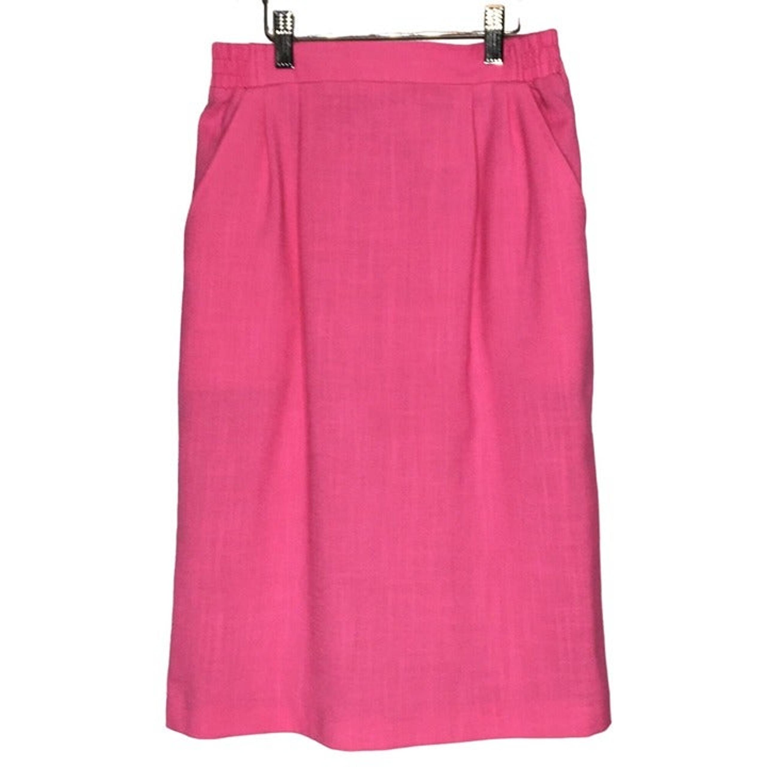 Vintage 90s Barbie Pink Pencil Skirt, Bobbie Brooks Secretary Hot Pink Skirt