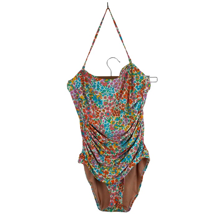 J.Crew Floral Draped Halter One-Piece Swimsuit Size 4