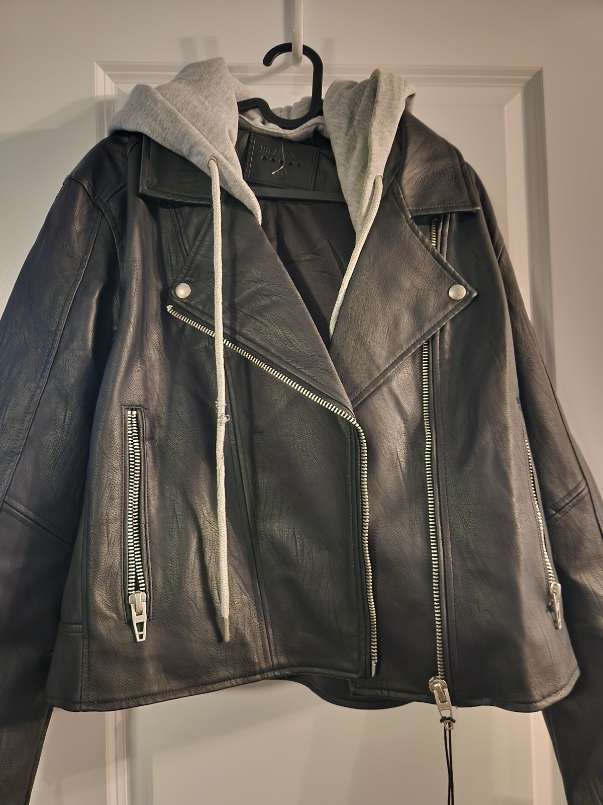 Brand new with tags black leather jacket womens xl blanknycj