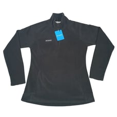 Columbia Women's Femmes Ali Peak II 1/4 Zip, Black Fleece Sweater Size M NEW