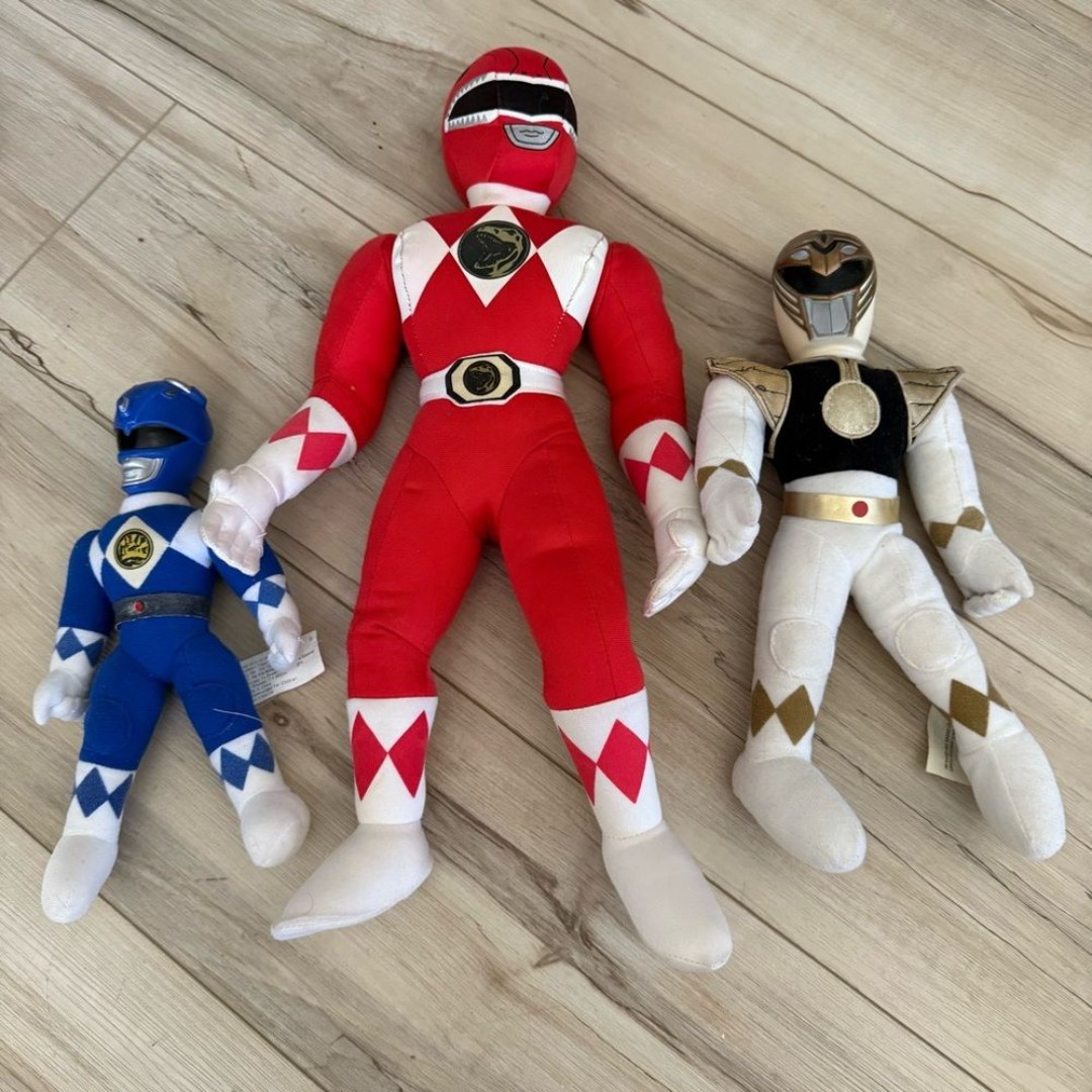 Vintage set of 3 MIGHTY MORPHIN POWER RANGERS PLUSH 90's