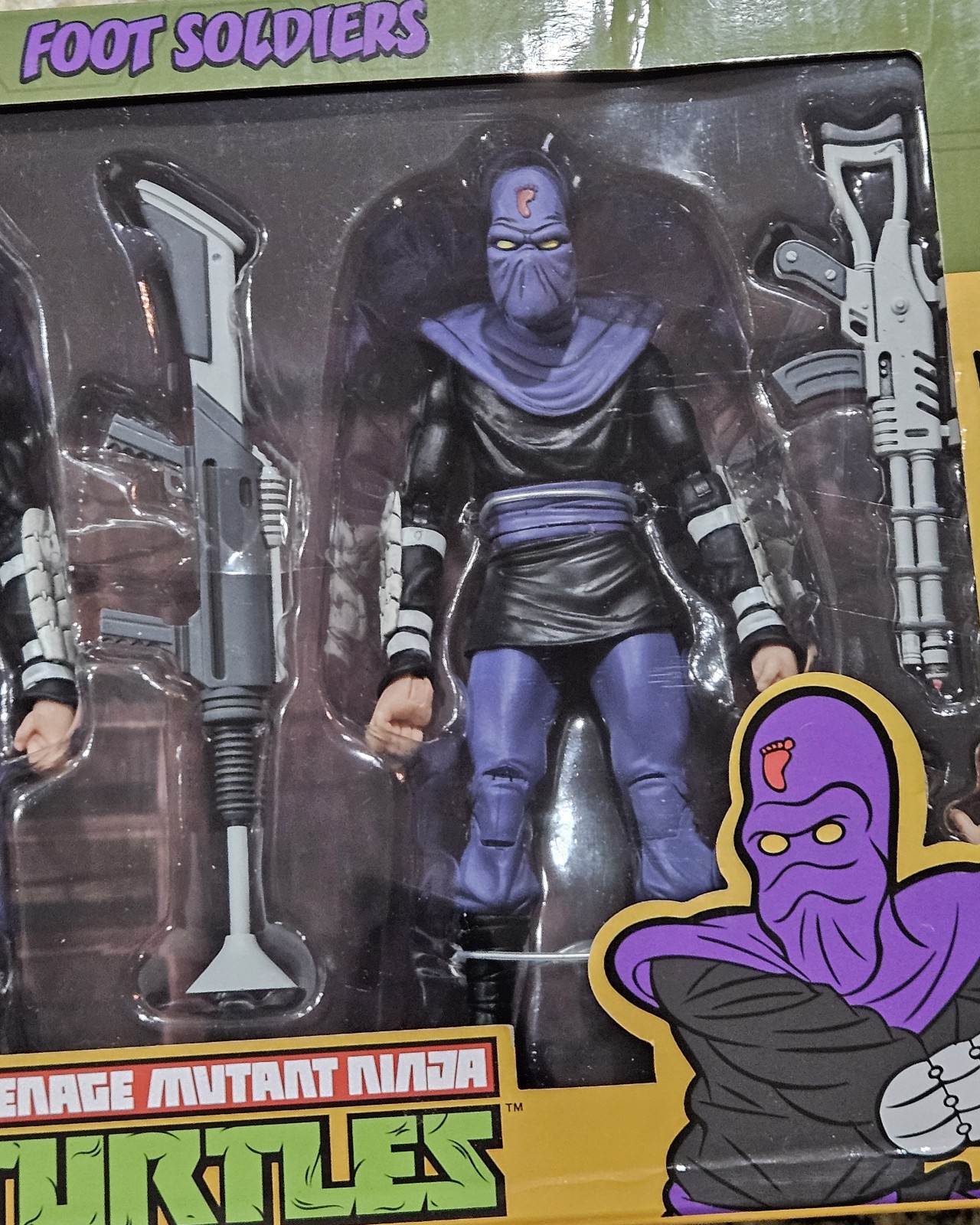 NECA Teenage Mutant Ninja Turtles Cartoon Foot Soldier 2-Pack - detail