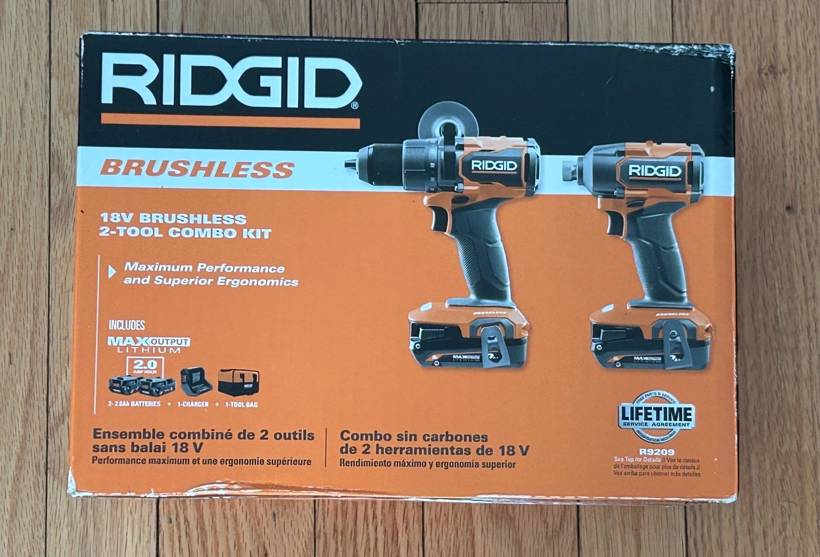 Ridged 18v Brushless 2-Tools Combo Kit w/Tool Bag