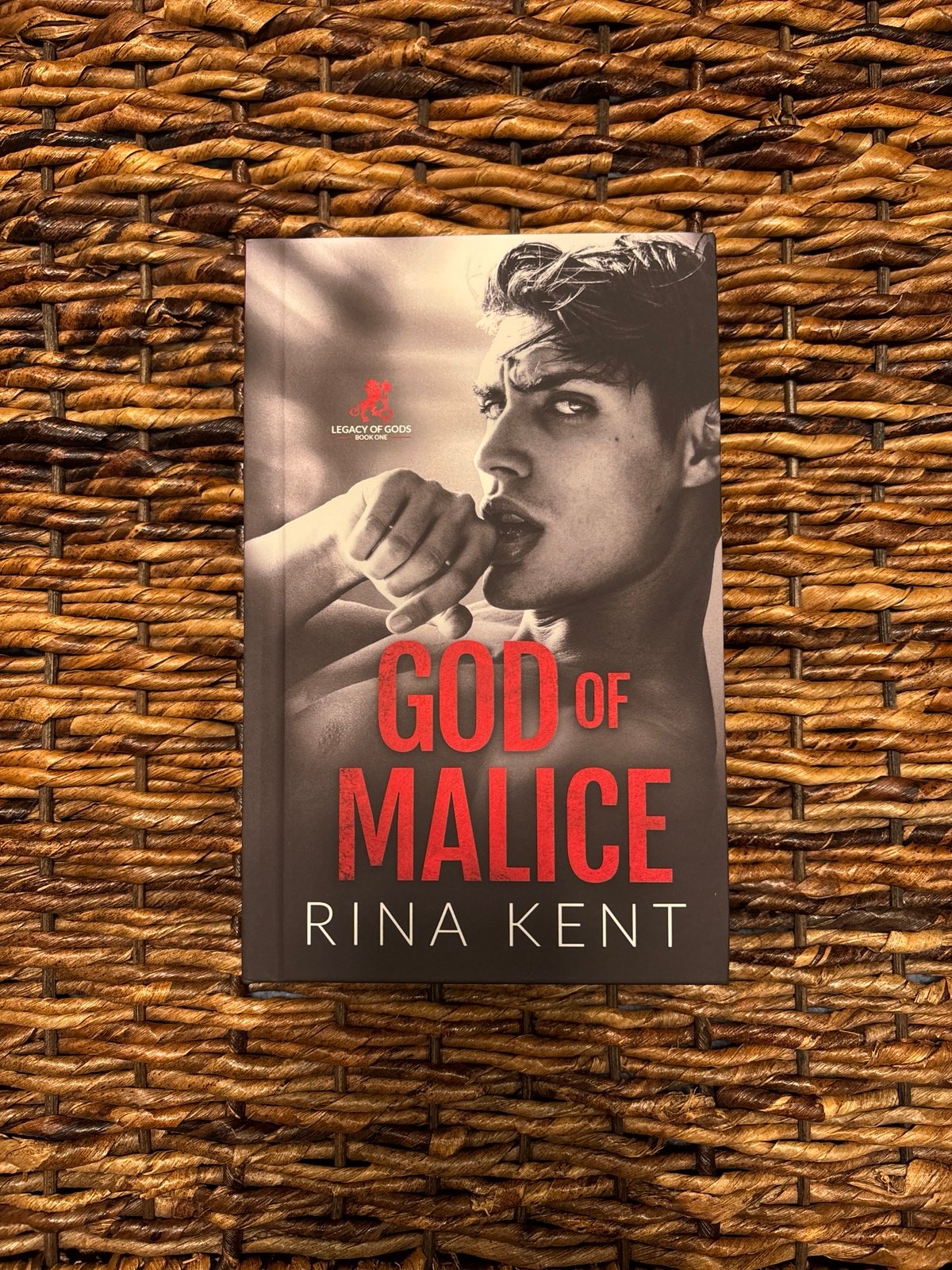God of Malice by Rina Kent OOP Hardcover Model Cover