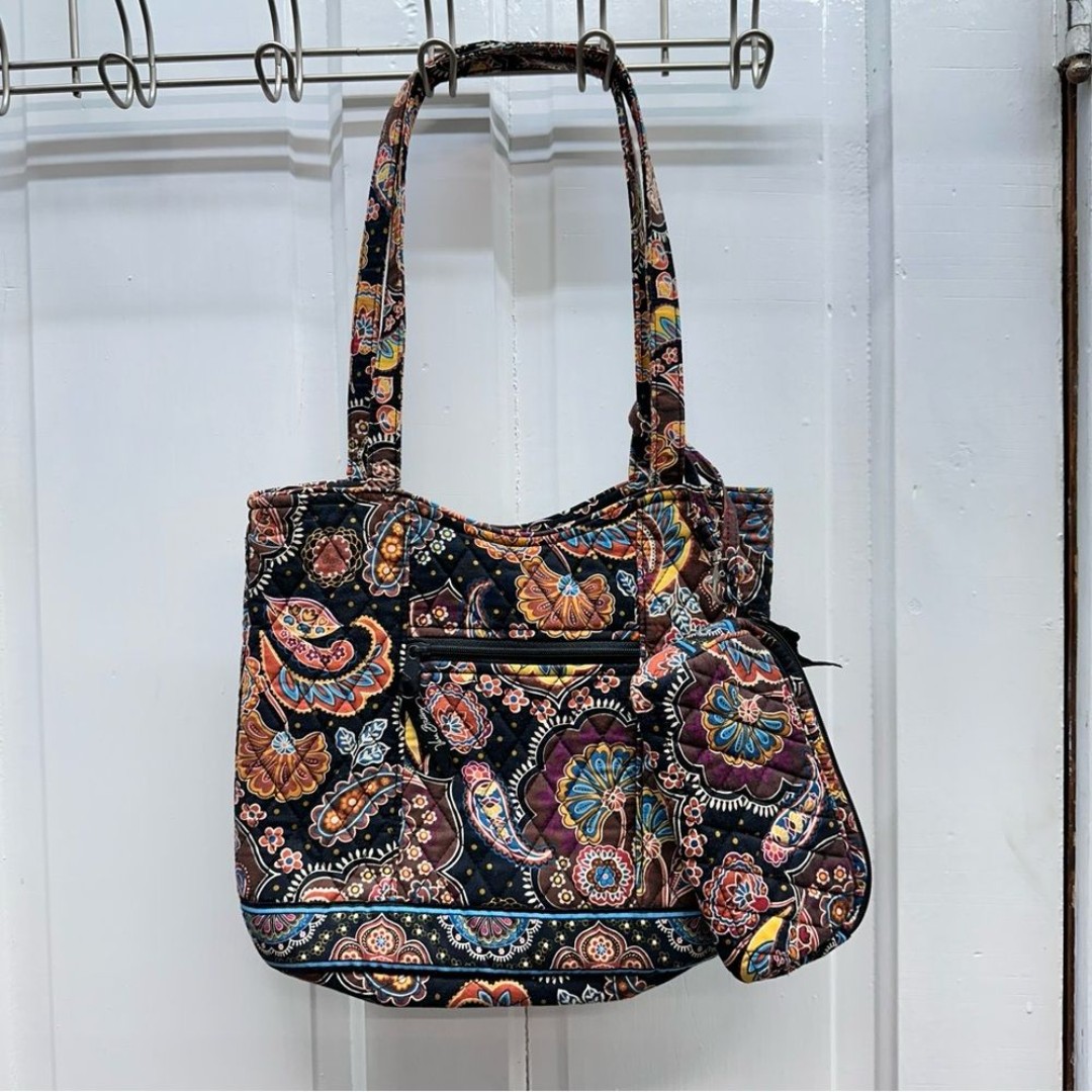 2 piece Vera Bradley Kensington floral print earthy colors shoulder bag purse