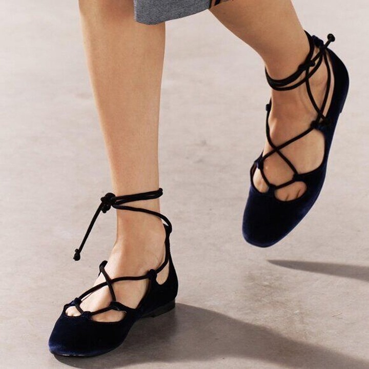 ZARA Flats with Tie Closure NWT (US 8)