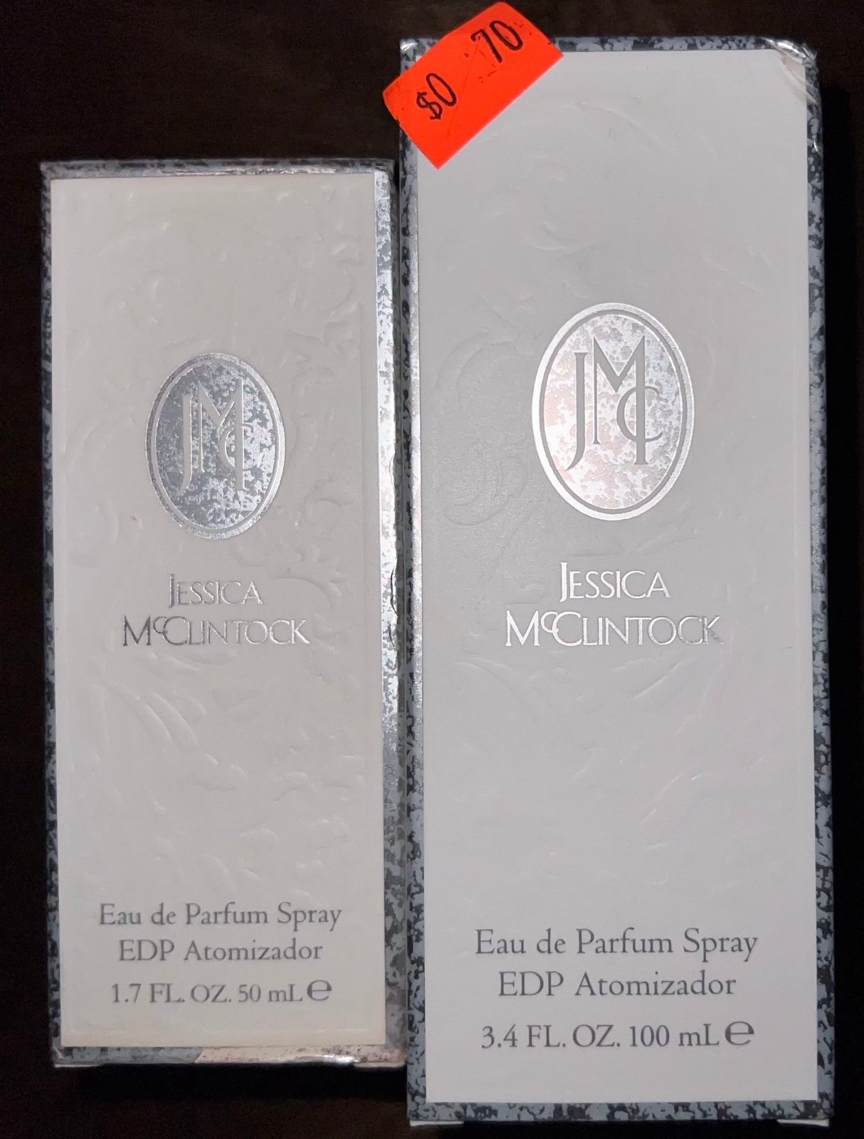 Jessica Mc Clintock Perfume 3.4 oz, 1.7 oz Eau De Parfum Spray a package 414389