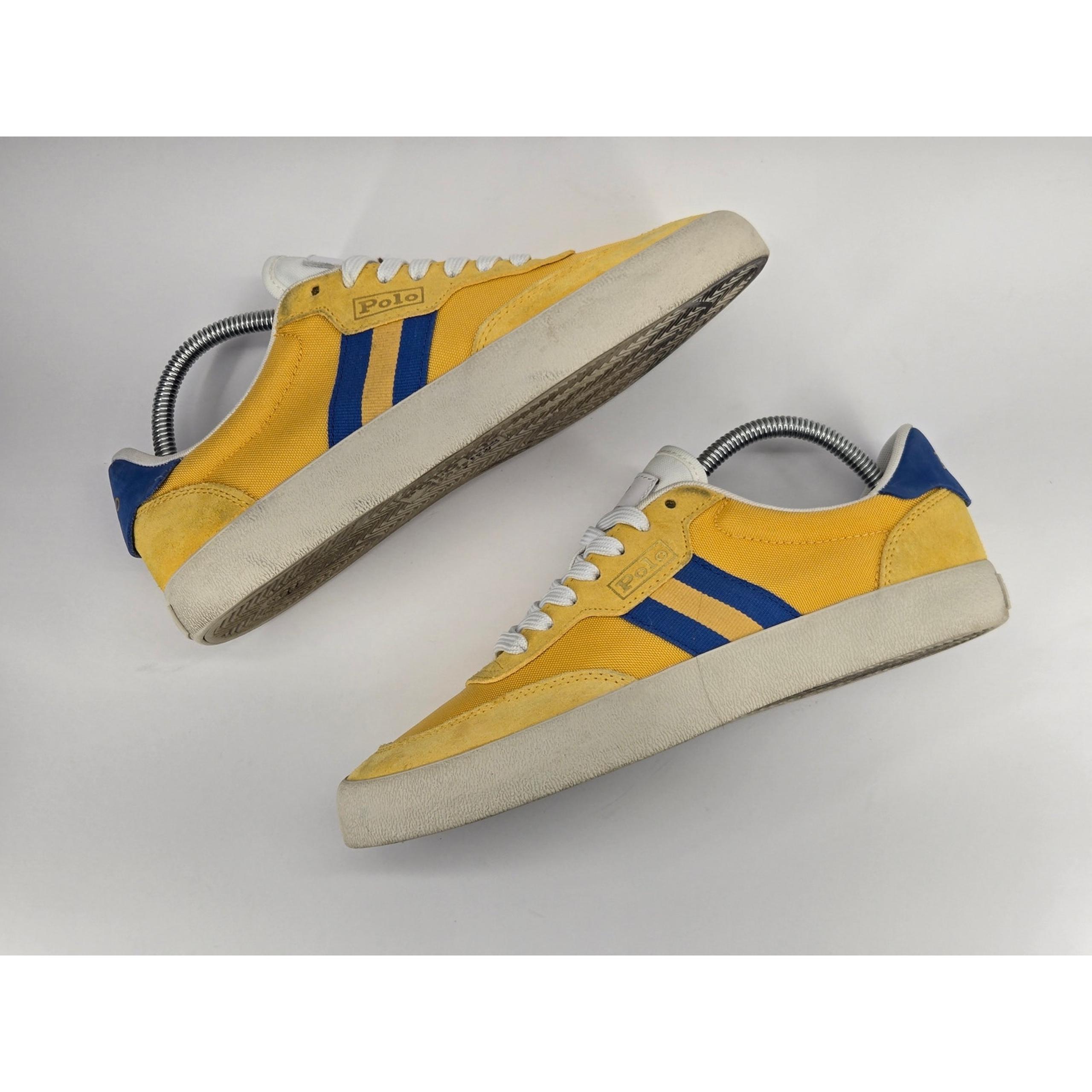 Polo Ralph Lauren COURT VLC-SK-VLC Yellow & Blue Men's Size 8