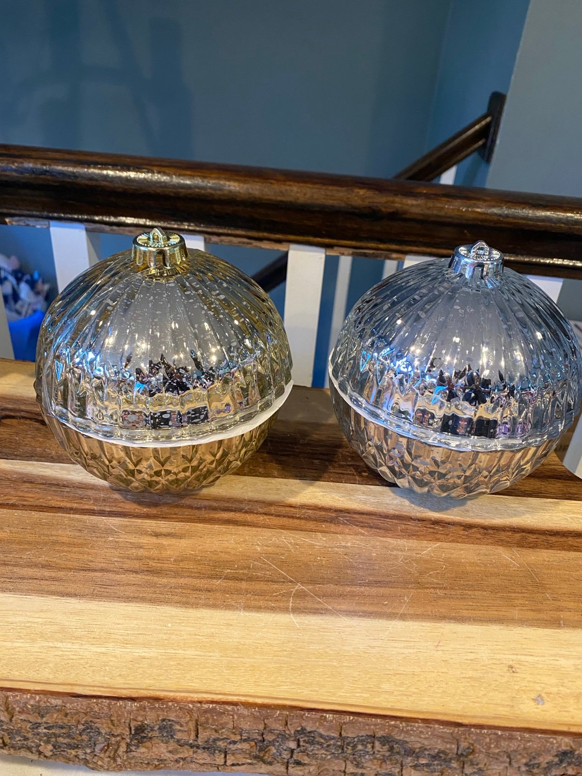 Huntington Home Metallic Holiday Candles gold and silver