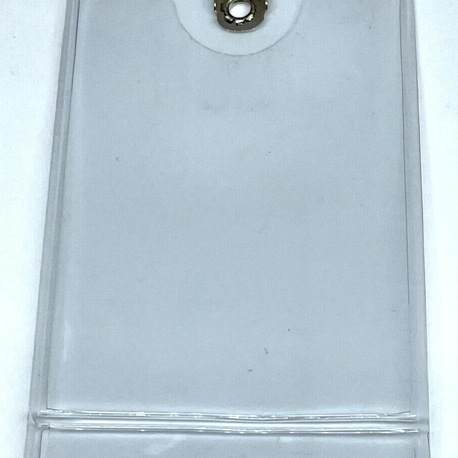 Clear Vinyl Vertical ID Holder Title Slot Alligator Clip Thumb Notch Lot of 100
