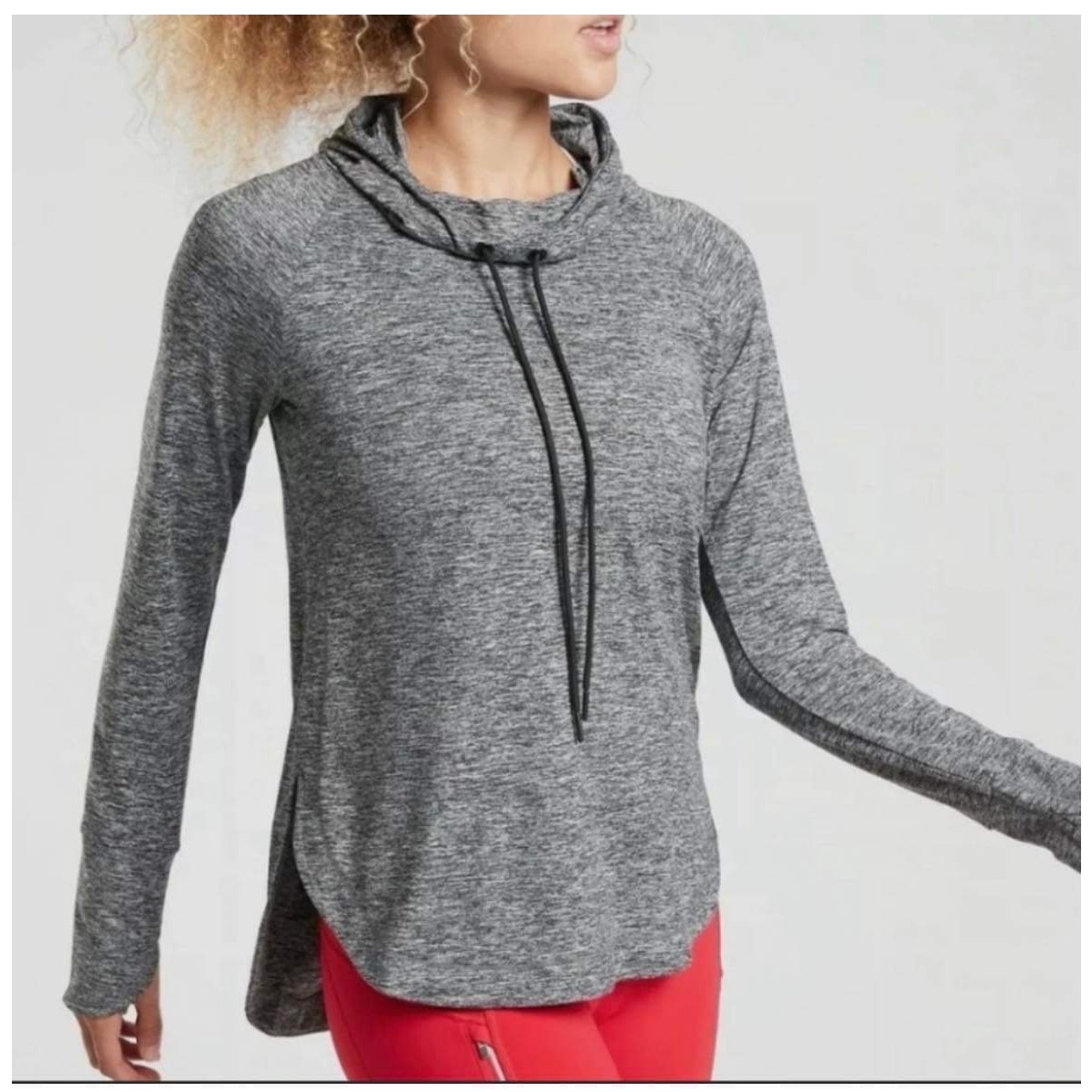 Athleta Uptempo Gray Hoodie Sweatshirt Size XS
