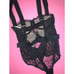 Victoria's Secret 32B BRA SET+thong+shorts+TEDDY ONE-PIECE BLACK lace VERY SEXY