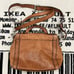 Vintage Fossil Leather Small Messenger Bag with Key Design
