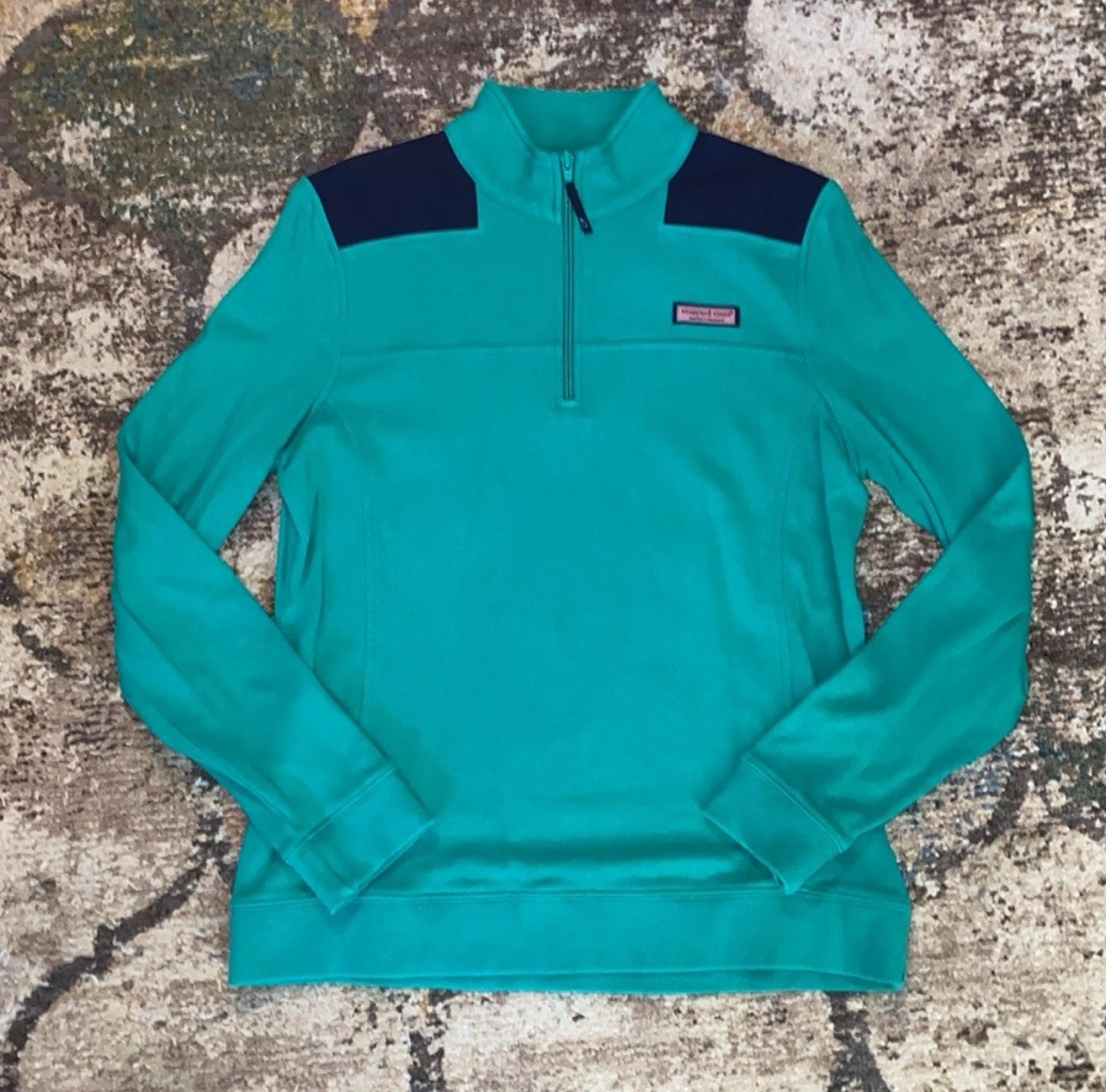NWOT VINEYARD VINES Navy/Teal Pullover, Size Medium