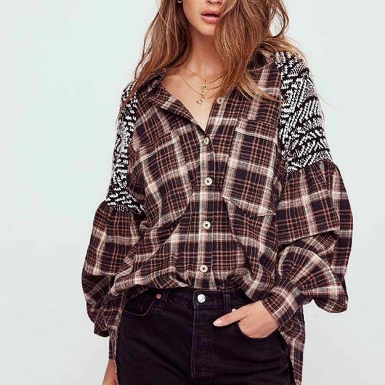 Free People Fireside Nights Buttondown