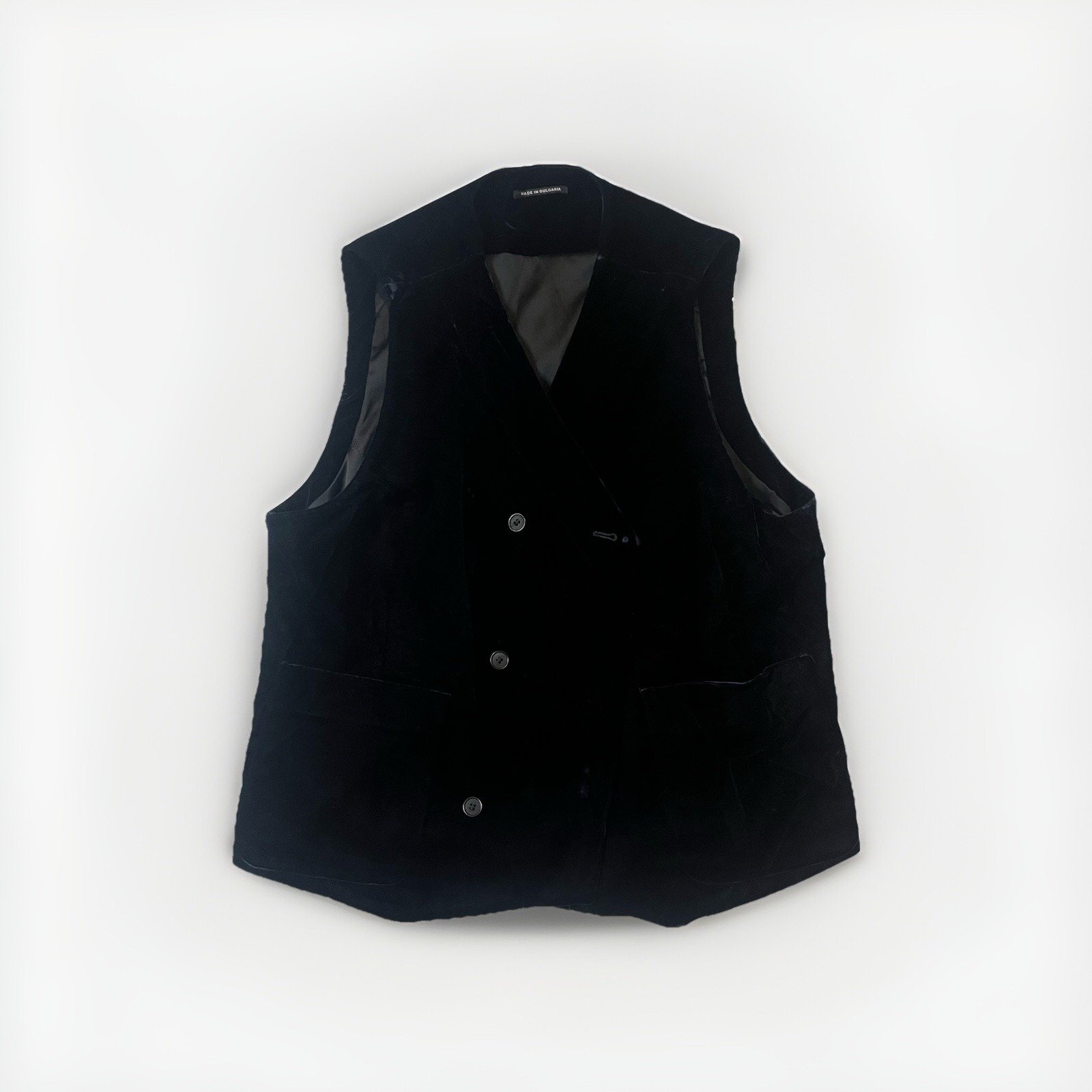 Vtg Giorgio Armani Staff Men's M Navy Blue Vest Italy - Formal