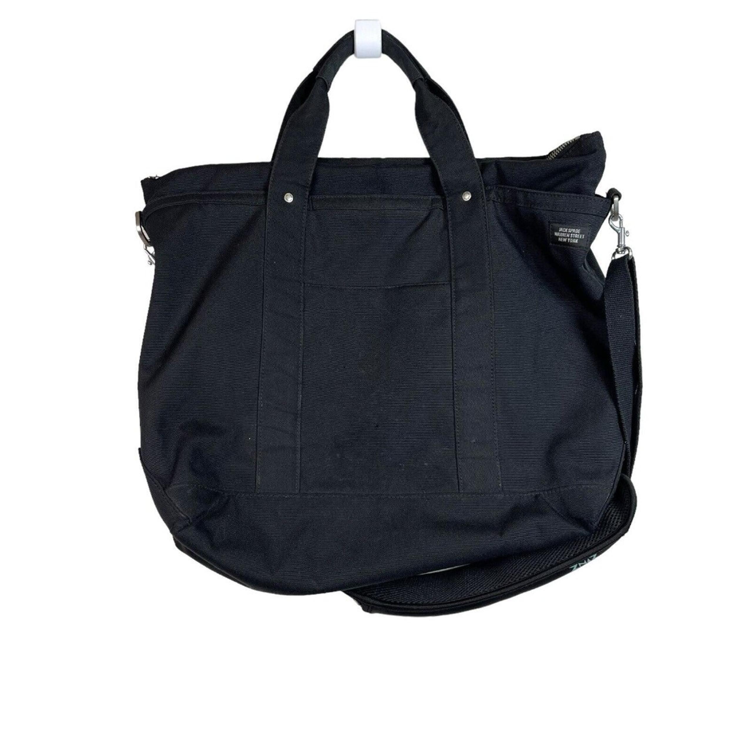 Jack Spade Rare Men’s Black Canvas Messenger Crossbody Bag Briefcase