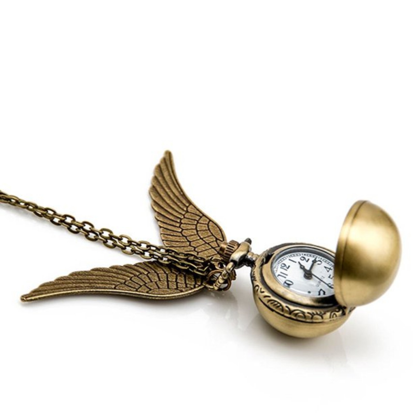 Harry Potter Snitch Pocket Watch Pendant Necklace