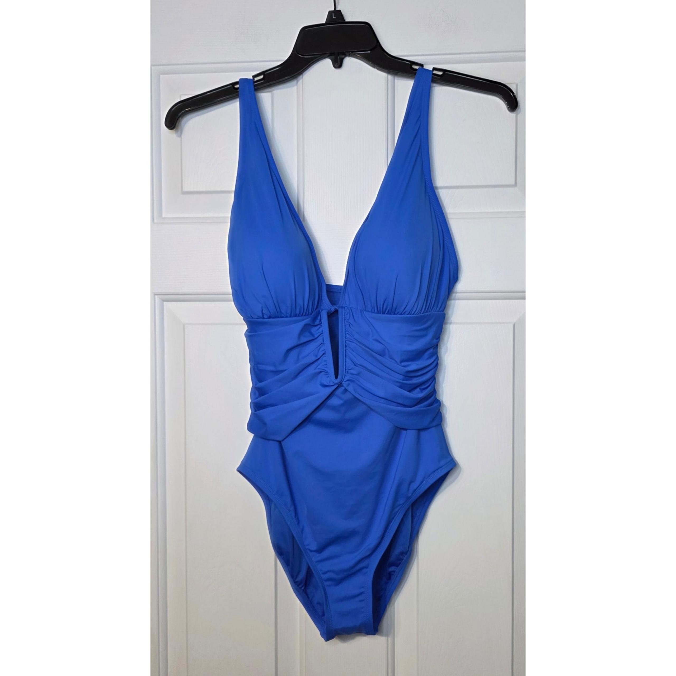 Bleu by Rod Beattie Molded-Cup One-Piece Swimsuit Blue Women's 10 NWT