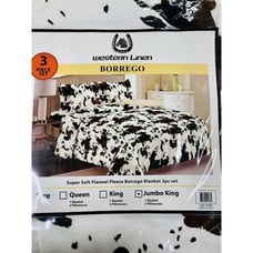 Worlds Softest Oversized Cow Print 3 Piece King Comforter Set
