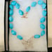 Home Handmade Light blue Turqoise Butterfly necklace