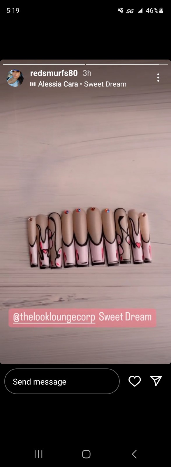 Valentinez Day press on nails