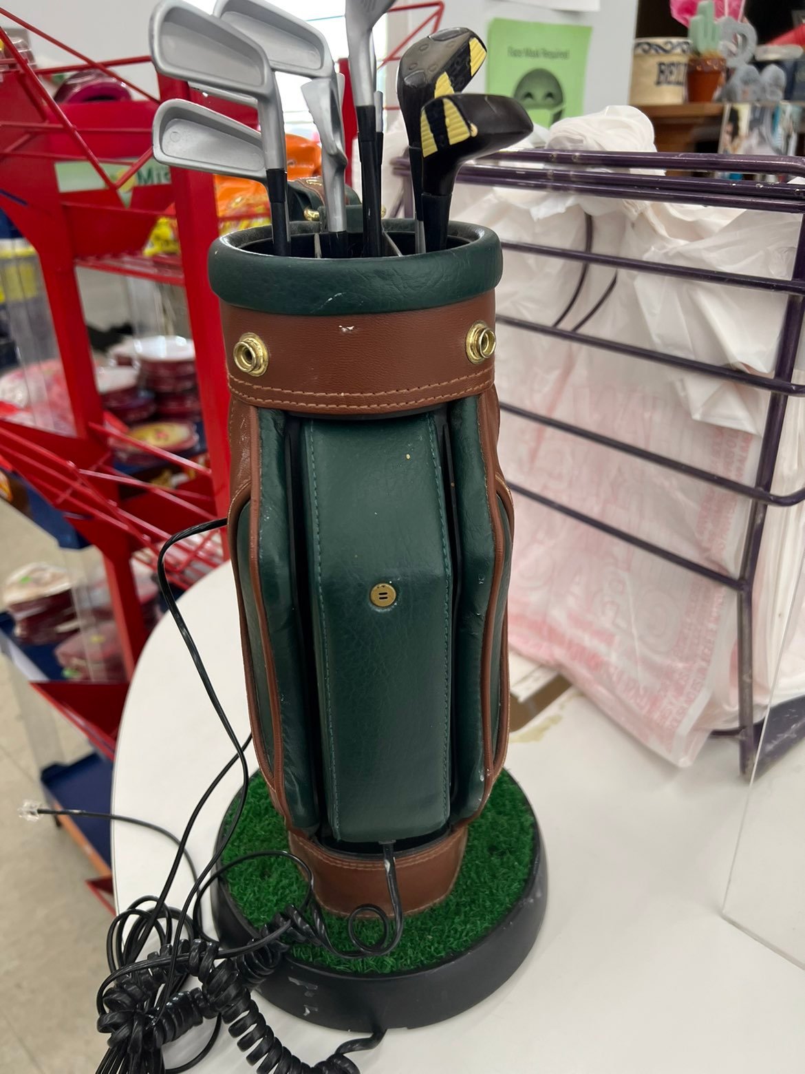 Golf bag land line phone