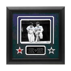 Framed Autographed Ted Williams/Joe DiMaggio 8x10 Photograph w/ Burezyk COA