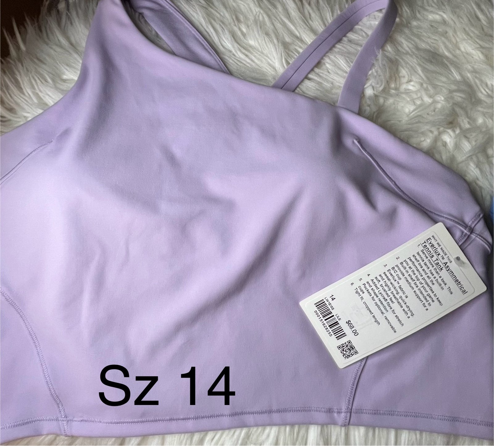 Lululemon Sz 14 asymetric tank