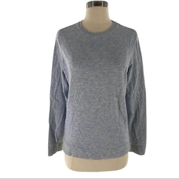 VINCE Soft Grey Blue Crew Neck Long Sleeve Sweater