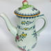 Crown Devon Lowestoft Style Blue Floral Coffee Tea Pot 9.5