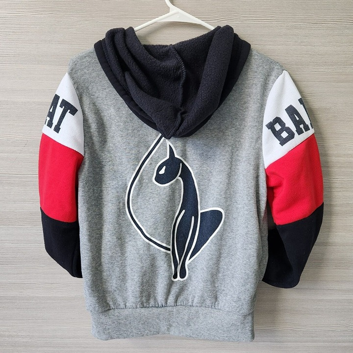 Baby Phat Cat Graphic Jacket Y2K Long Sleeve Hooded Zip Gray Teen L = Ladies S