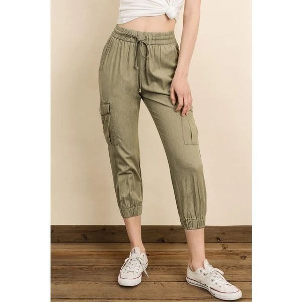 Cloth & Stone Evereve cargo pants joggers olive green Size XS