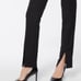 Chico’s Black Label 4 Pants Slit Split Hem in black front & back pockets zip fly