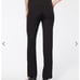 Chico’s Black Label 4 Pants Slit Split Hem in black front & back pockets zip fly