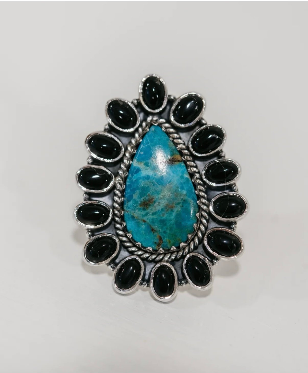 Goldie Lew Callie Ring Black Onyx & Turquoise