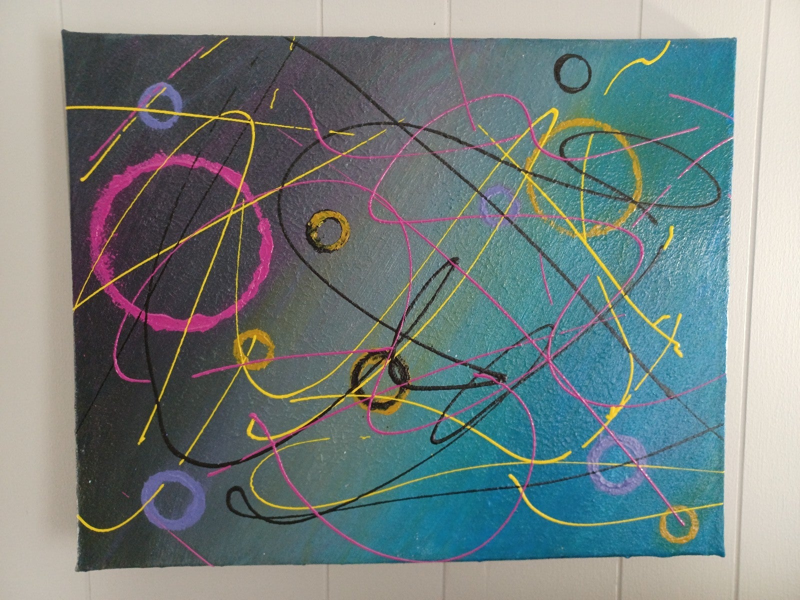 Acrylic abstract painting