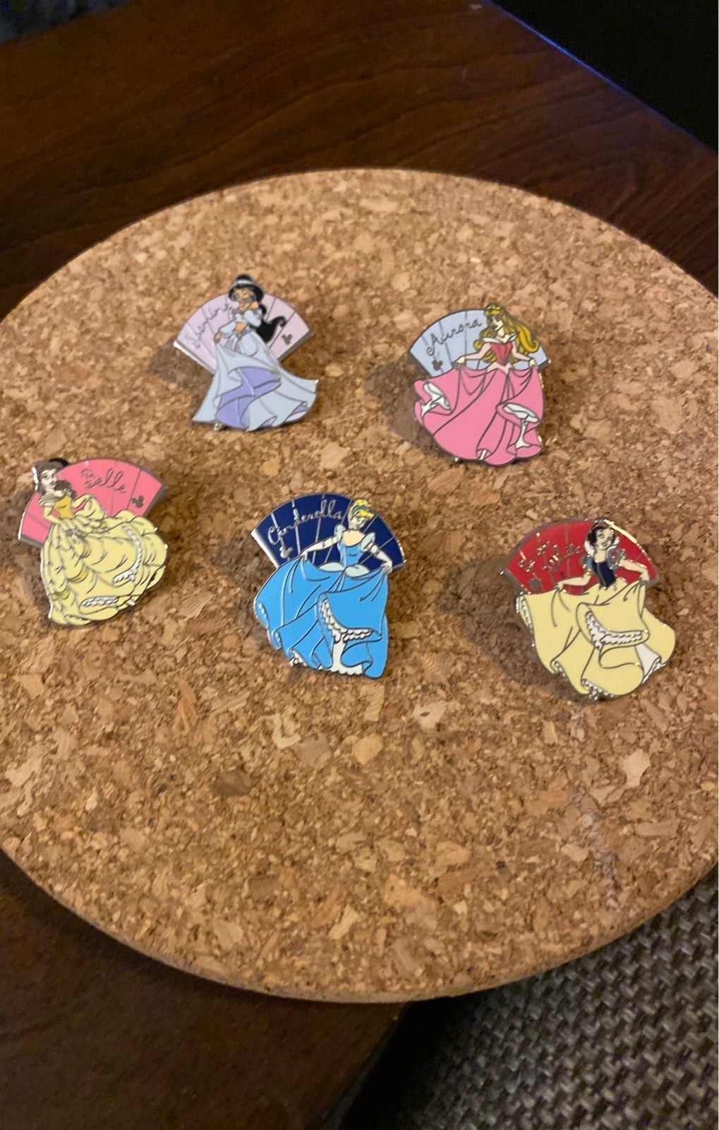 Disbey DLR Cast Lanyard Collection 3 Princess Fan 5 Pin Set