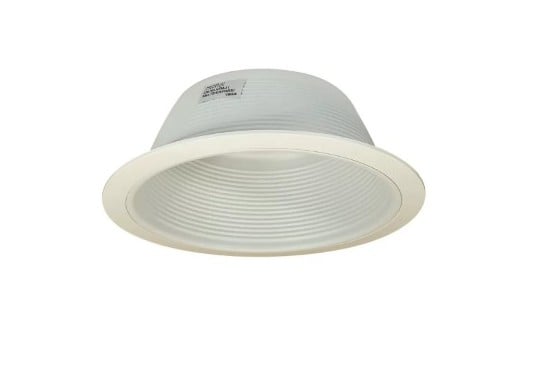 6x Nora Lighting  NTM-31  White 6 Trim  Stepped Baffle Recessed Trim w Ring