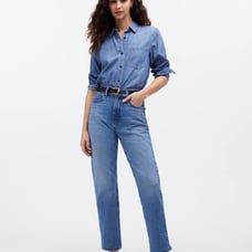 NWT Madewell '90s Straight Crop Jean Women's Sz 25 High Rise Stretch Hazeldell