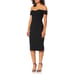 Dress the Population Women's Bailey Off The Shoulder Bodycon Midi Dress L New
