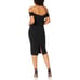 Dress the Population Women's Bailey Off The Shoulder Bodycon Midi Dress L New