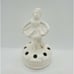 Antique Coronet Flower Frog White Porcelain Dancing Ballerina Girl Germany RARE