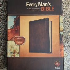 Every Man's Bible NLT Deluxe Explorer Edition new in box leather like brown