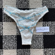 NWT For Love & Lemons Eyelet Thong Panty XXS