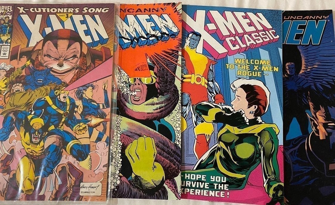 4 marvel xmen comic books