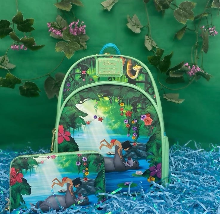 Loungefly Disney Jungle Book Bare Necessities Mini Backpack and Wallet