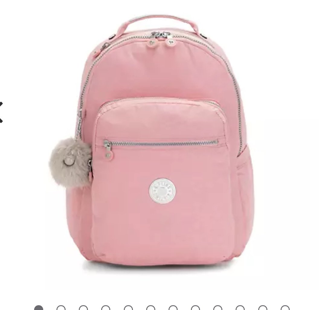NWT Kipling Pink Backpack Seoul BTS Bridal Rose KI5140 46Y 13.75X17.25X8 30