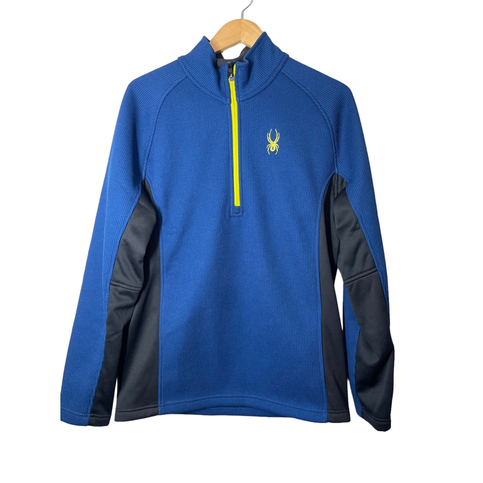 Spyder Outbound Sweater Jacket 1/2 Zip Pullover Blue Large Mens